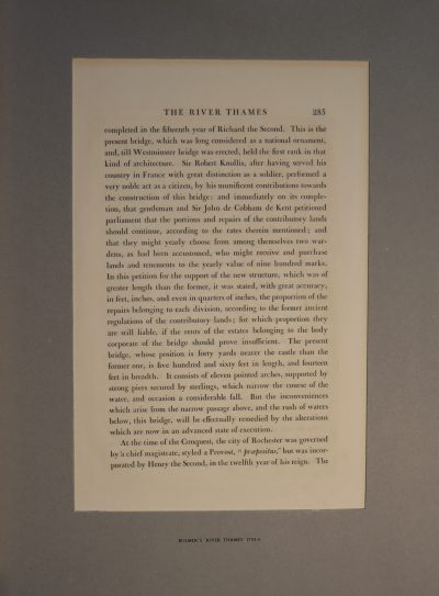 Bulmer's 'History of the River Thames', 1794-6