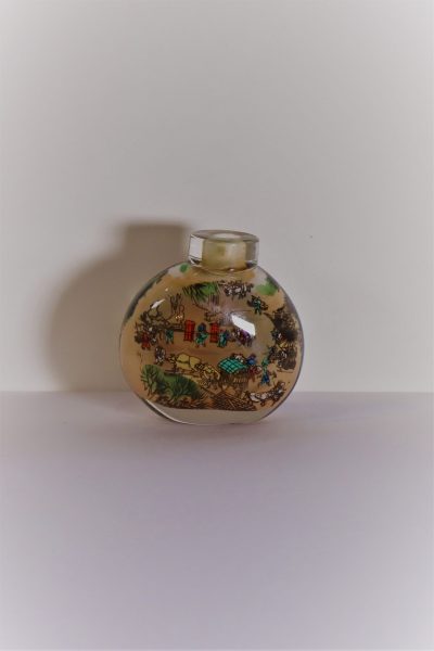 Chinese Glass Painted Inside Bottle