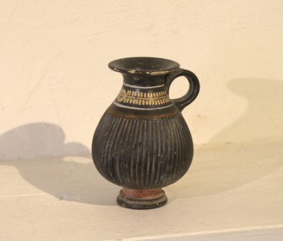 Greek Jug, Small Version with Ribbed Sides