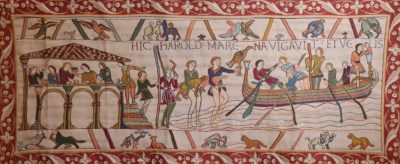 Long Bayeux Saxon House & Boat Tapestry