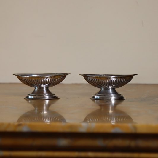 Silver Salt Dishes. Oval.