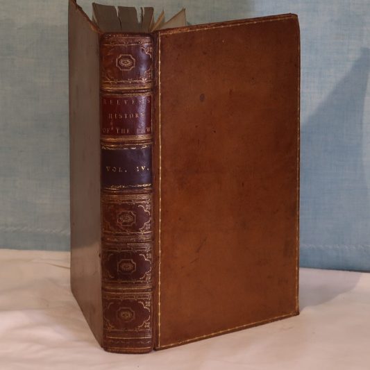 Reeves History of the Law. Volume IV.