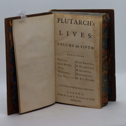 Plutarch's Lives. Six Volumes. 1758 - Image 6