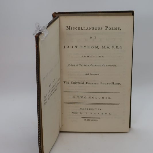 Byrom. Miscellaneous Poems. Volumes 1 & 2. - Image 2