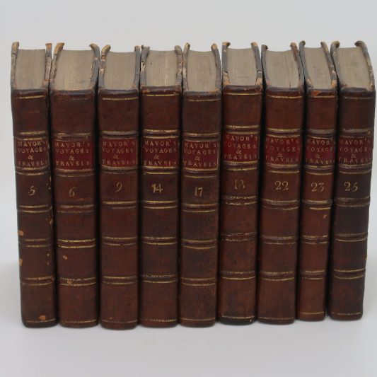 Mayor's Voyages and Travels. Nine Volumes.