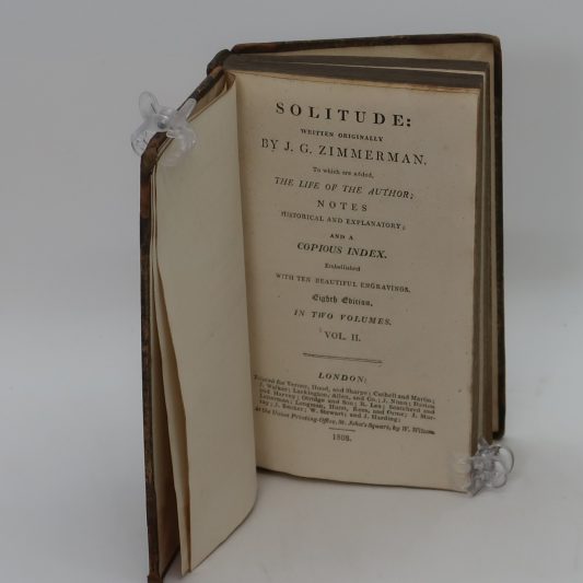 Zimmerman on Solitude. Volumes I & II. - Image 3