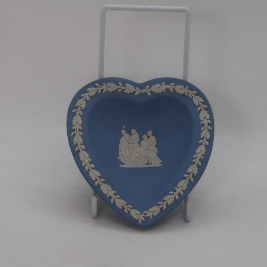 Blue Wedgewood Dish. Heart shape