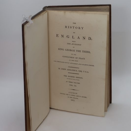 Adolphus's History of England. Volumes I, II & III. - Image 5
