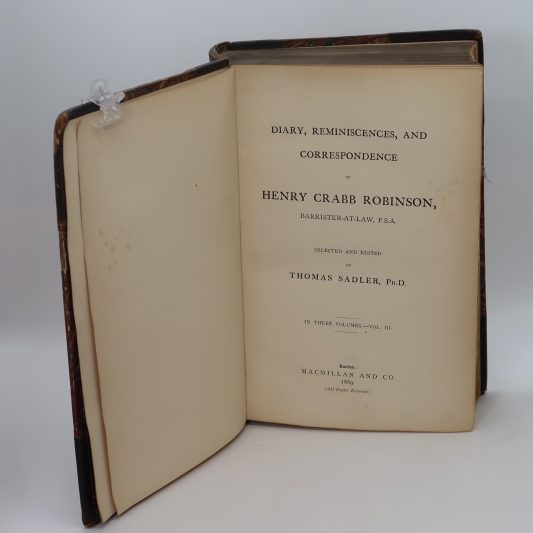 Diary, Reminisences and Correspondence of Henry Crabb Robinson - Image 6
