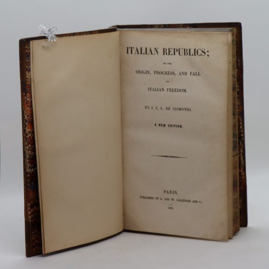 Simondi's Italian Republics. - Image 3