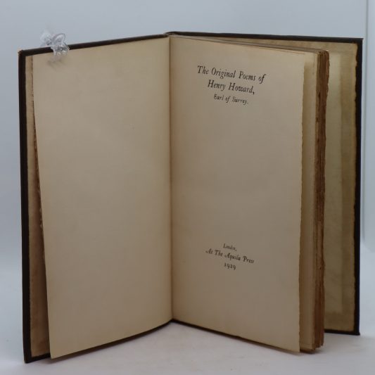 The Original Poems of Henry Howard, Earl of Surrey. - Image 3