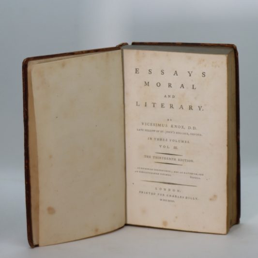 Knox's Essays. Volumes I, II & III. - Image 5