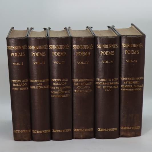 Swinburne's Poems. Volumes I, II, III, IV, V & VI.