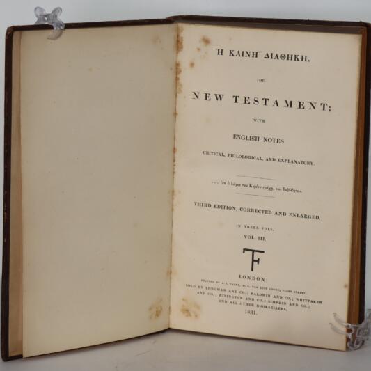 Valpy's Greek Testament. Volumes I, II & III. - Image 5