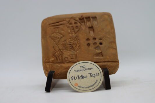 Early Writing on Square Clay Tablet. (Replica) - Image 3