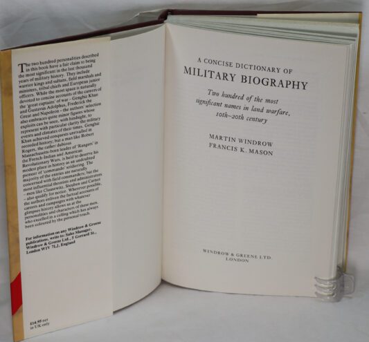 A Concise Dictionary of Military Biography. - Image 2