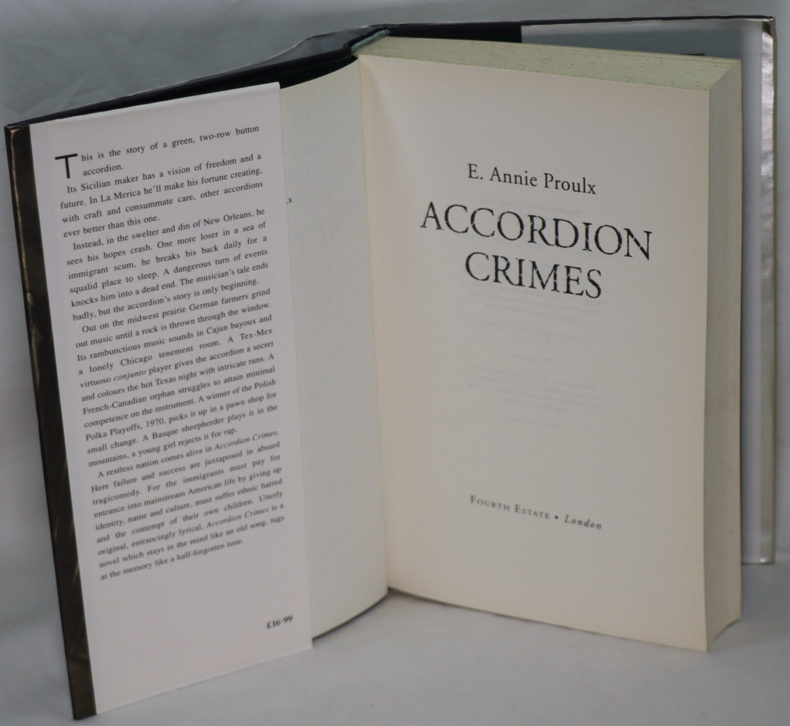 Accordion Crimes. Frost Books and Artifacts Limited