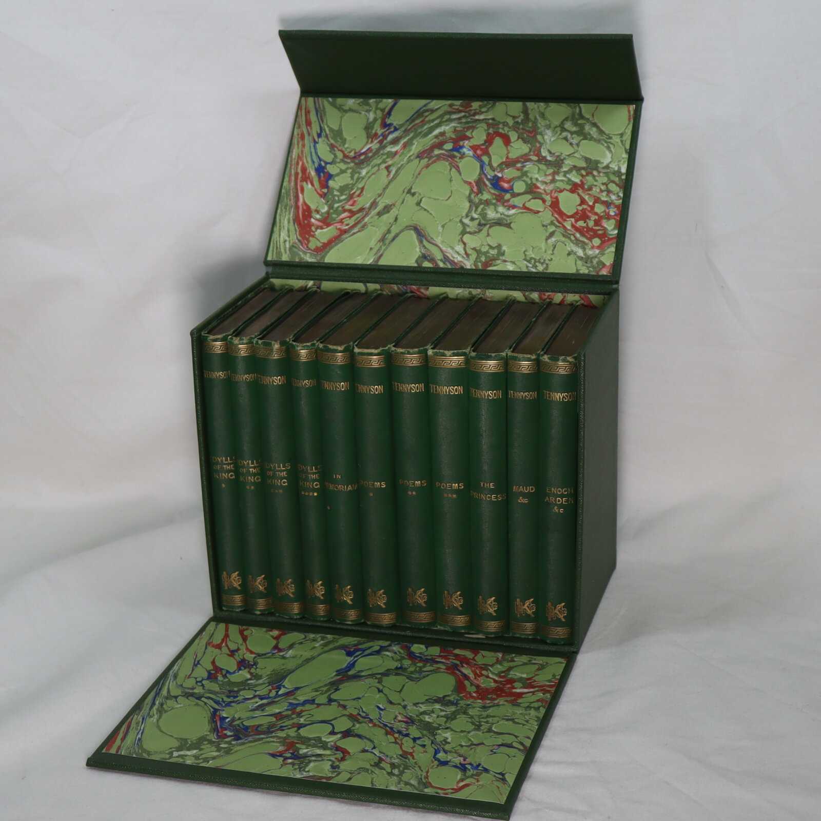 Photo of Tennyson’s Works. Eleven Volume Miniature Set.