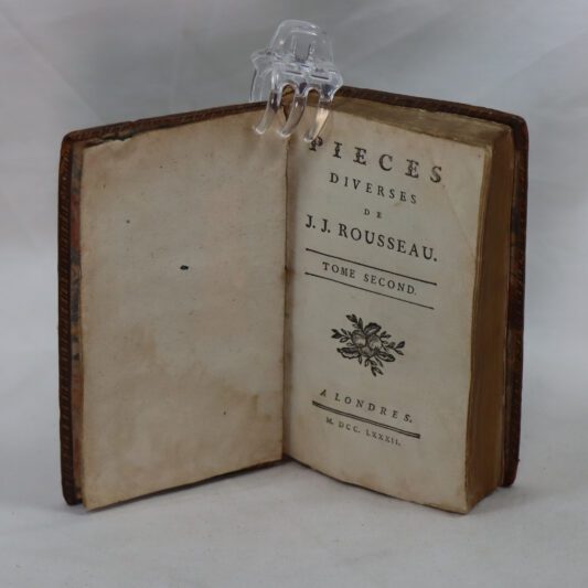 Pieces Diverses de J J Rousseau. Tome Second.