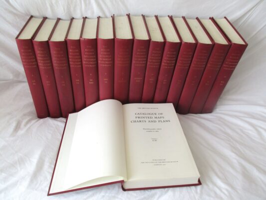 The British Museum Catalogue of Printed Maps, Charts & Plans. 15 volumes.