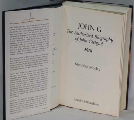 The Authorised Biography of John Geildgud. - Image 3