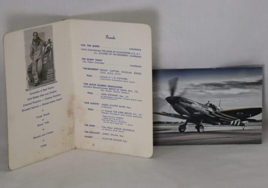Douglas Bader Autograph. Scots Guard Reunion Dinner Menu. - Image 2