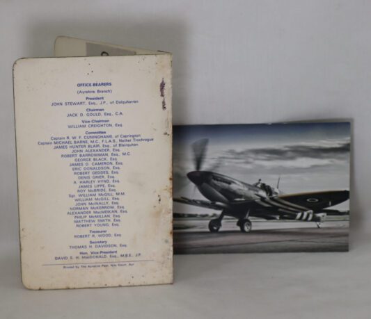 Douglas Bader Autograph. Scots Guard Reunion Dinner Menu. - Image 4