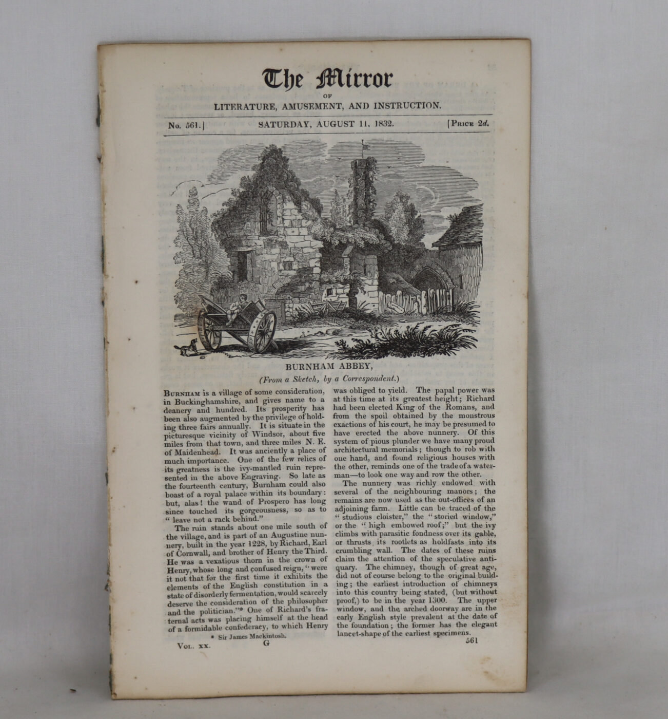 Photo of The Mirror of Literature, Amusement, and Instruction. Issue 561.