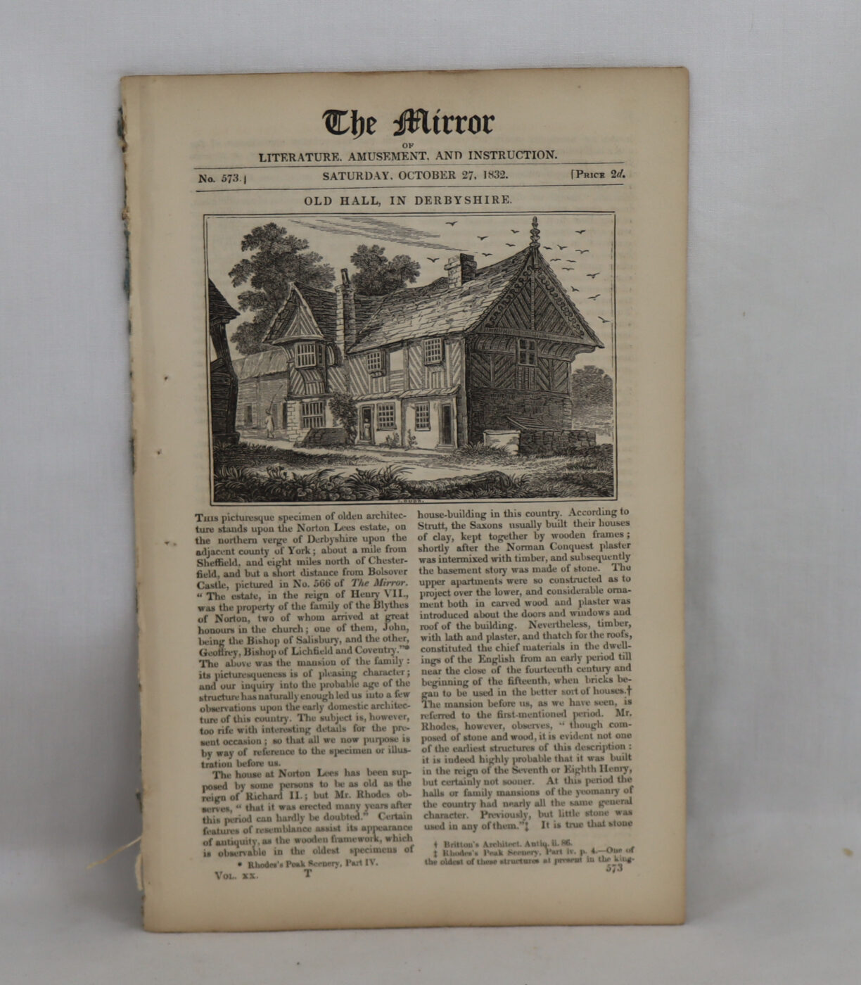 Photo of The Mirror of Literature, Amusement, and Instruction. Issue 573.