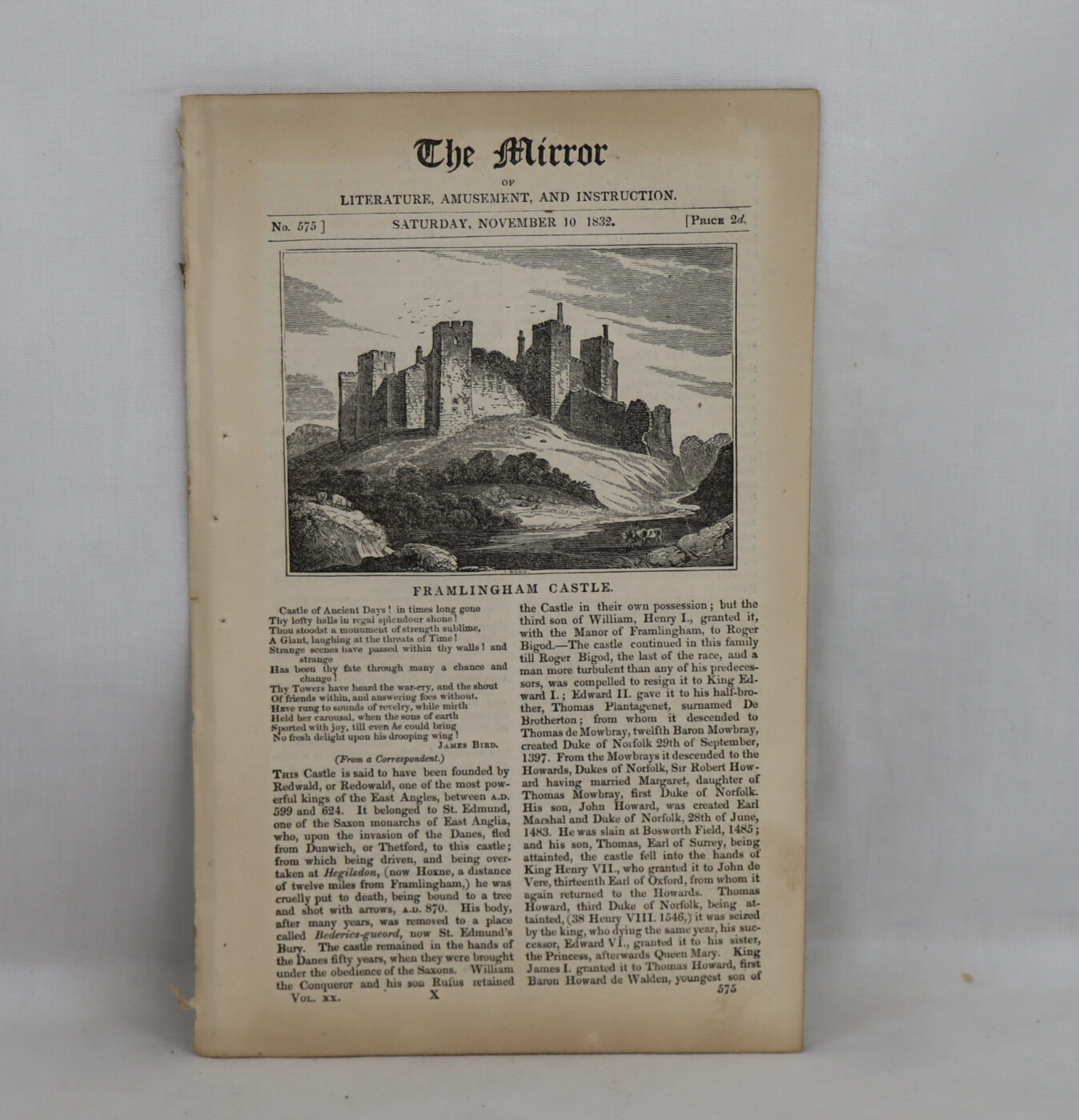 Photo of The Mirror of Literature, Amusement, and Instruction. Issue 575.