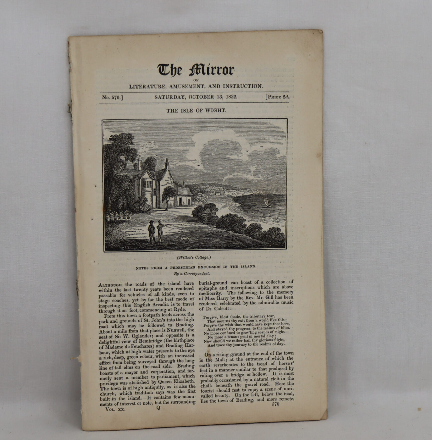 Photo of The Mirror of Literature, Amusement, and Instruction. Issue 570.