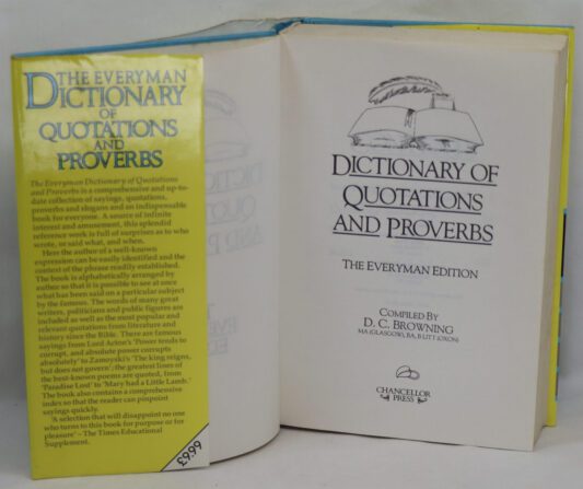 The Everyman Dictionary of Quotations and Proverbs. - Image 3