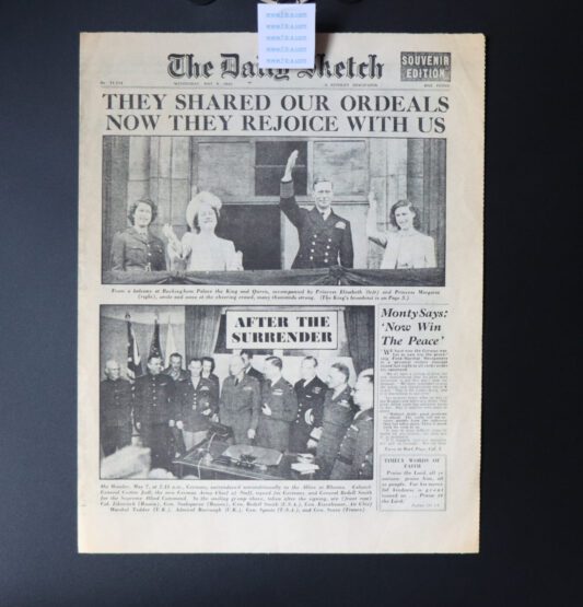 VICTORY IN EUROPE. THEY SHARED OUR ORDEALS.  The Daily Sketch.  Wednesday  May 9th 1945