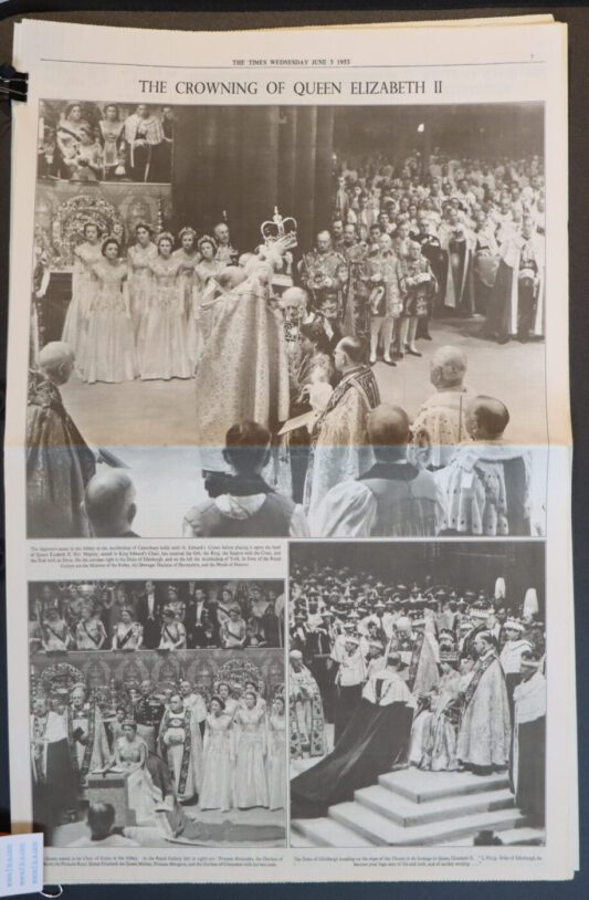 ELIZABETH’s CORONATION   British Royal Family.  THE TIMES WEDNESDAY JUNE 3rd 1953 - Image 2