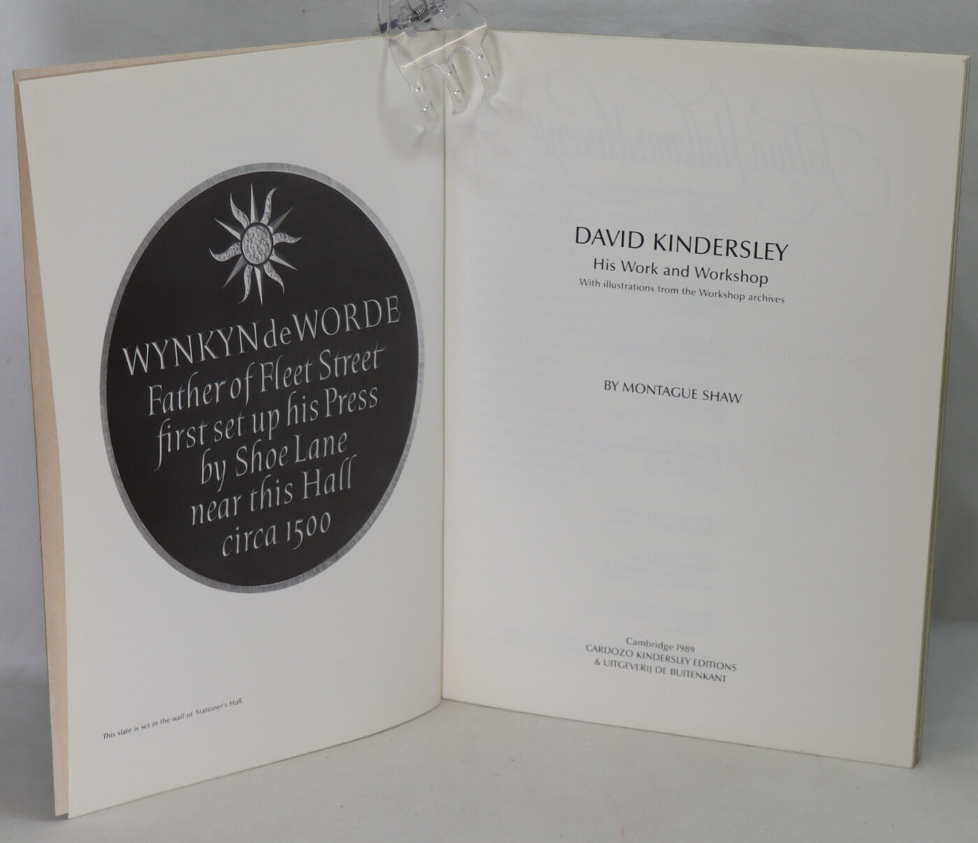 David Kindersley. His Work & Workshop. - Image 2