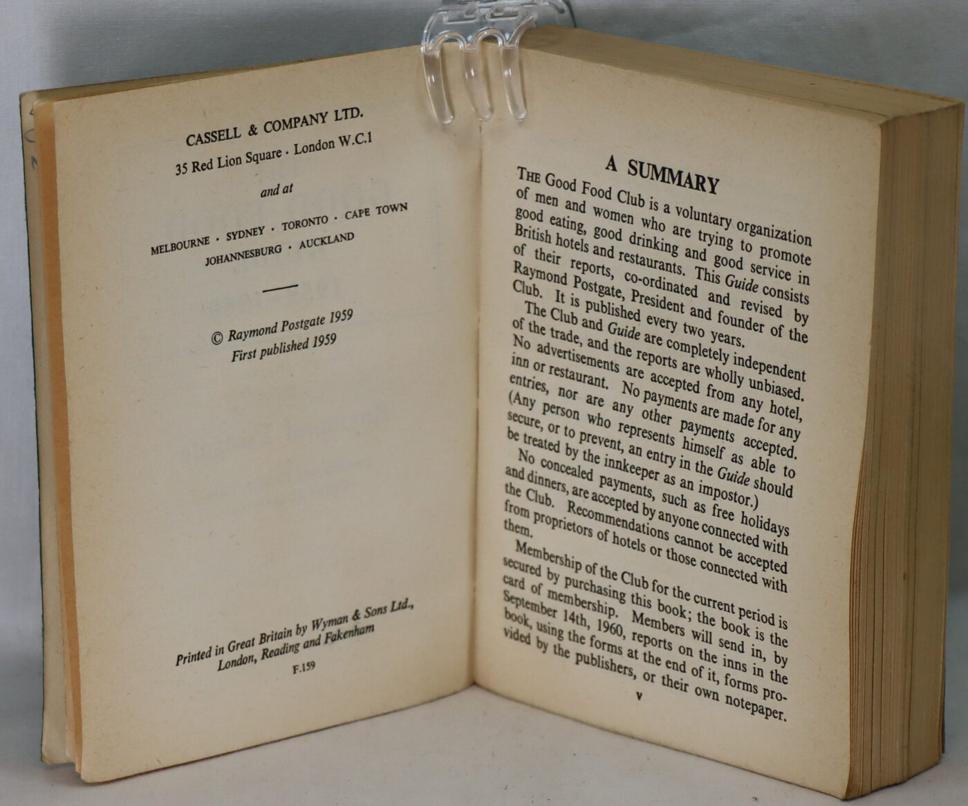 The Good Food Guide. 1959-1960. Raymond Postgate. - Image 3