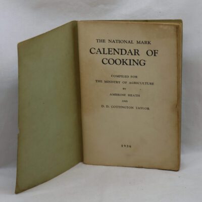 The National Mark Calendar of Cooking.