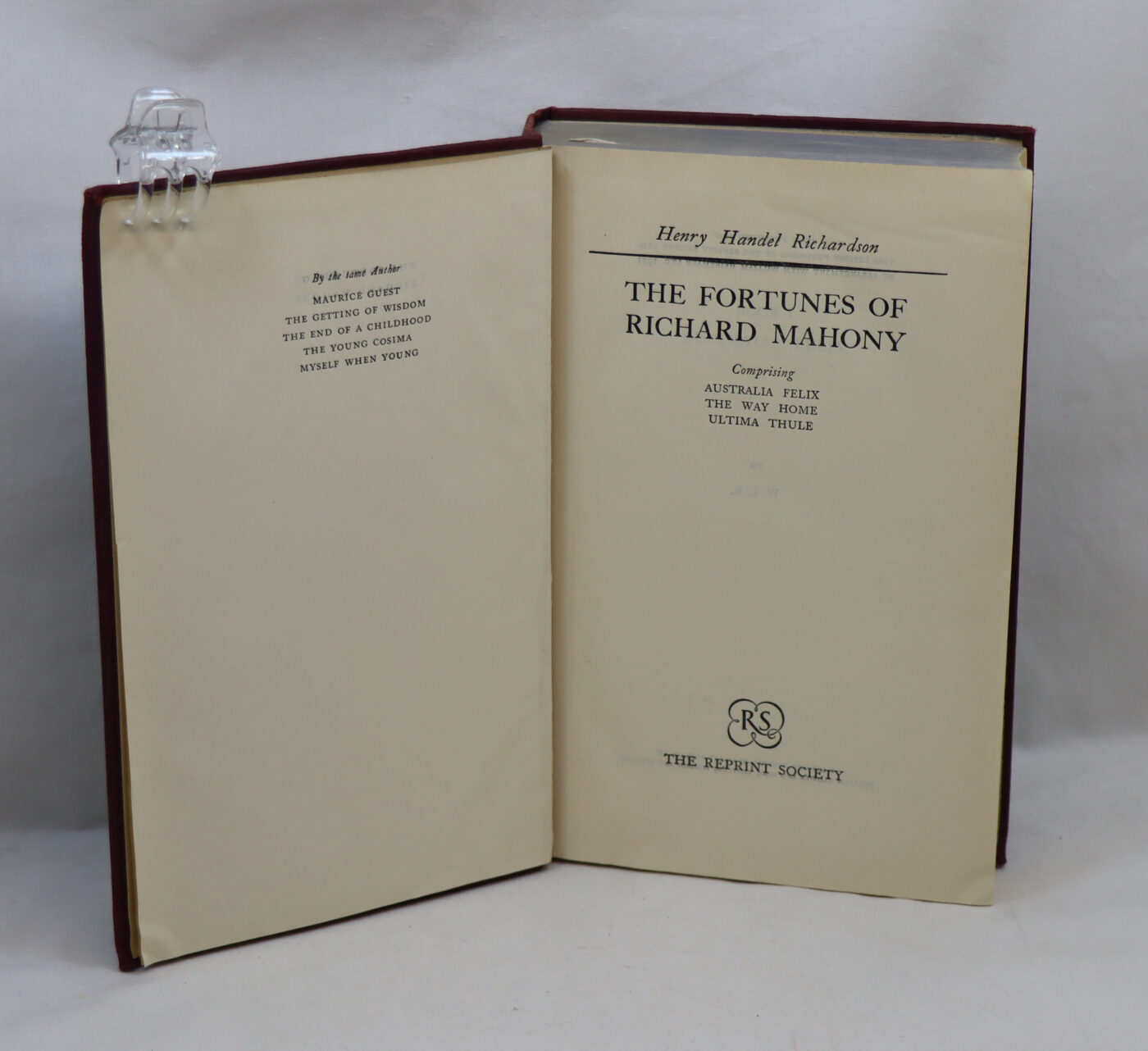 Photo of The Fortunes of Richard Mahony.