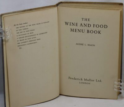 The Wine and Food Menu Book.