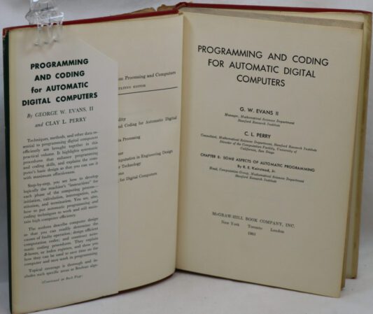 Programming and Coding for Automatic Digital Computers. - Frost Books ...