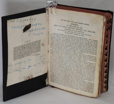 The Holy Bible. (home repaired).
