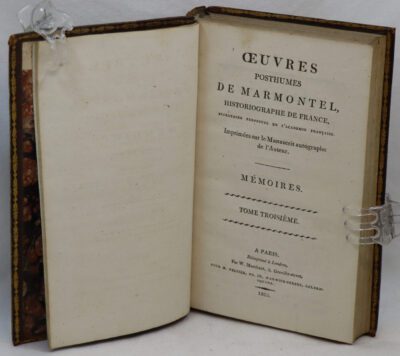 Oeurves Postumes de Marmontel. Tome Troisieme.