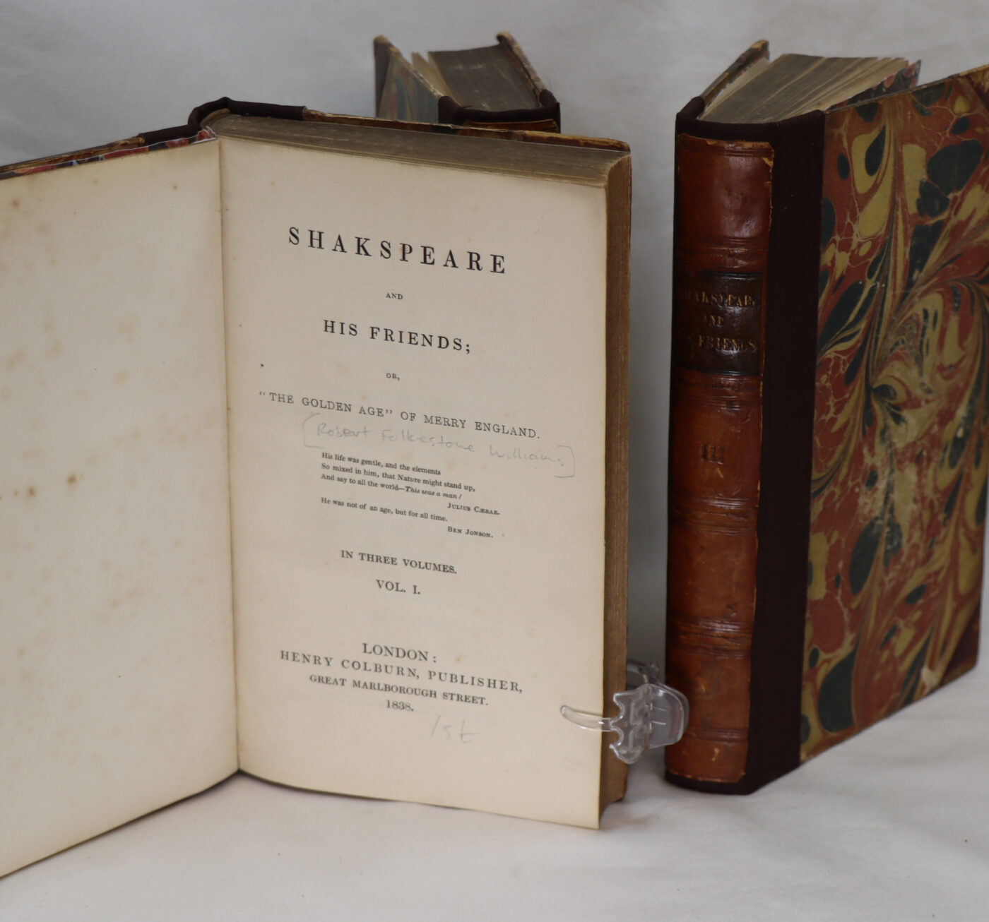 Shakespeare and His Friends. In Three Volumes. - Image 2