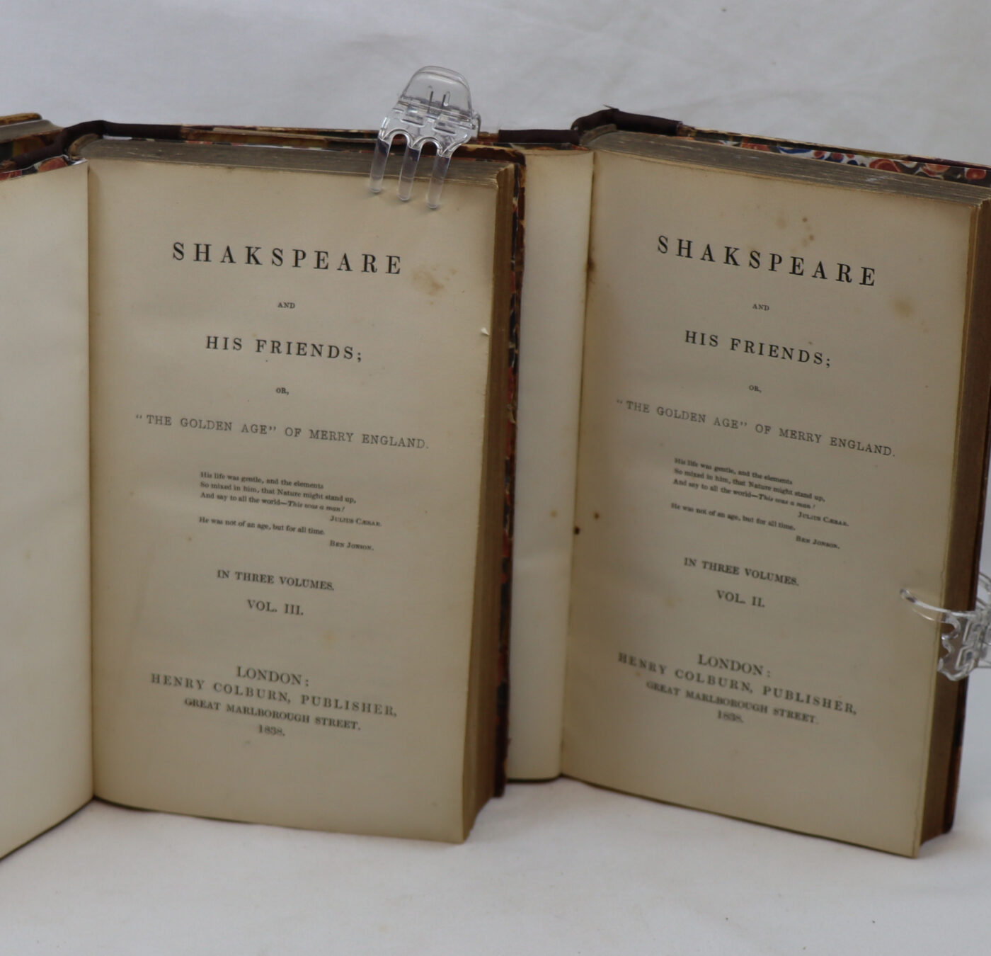 Shakespeare and His Friends. In Three Volumes. - Image 5