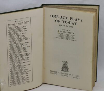 One-Act Plays of To-Day.
