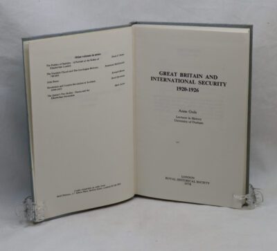 Great Britain and International Security. 1920-1926