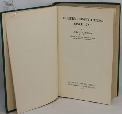 Modern Constitutions since 1787.