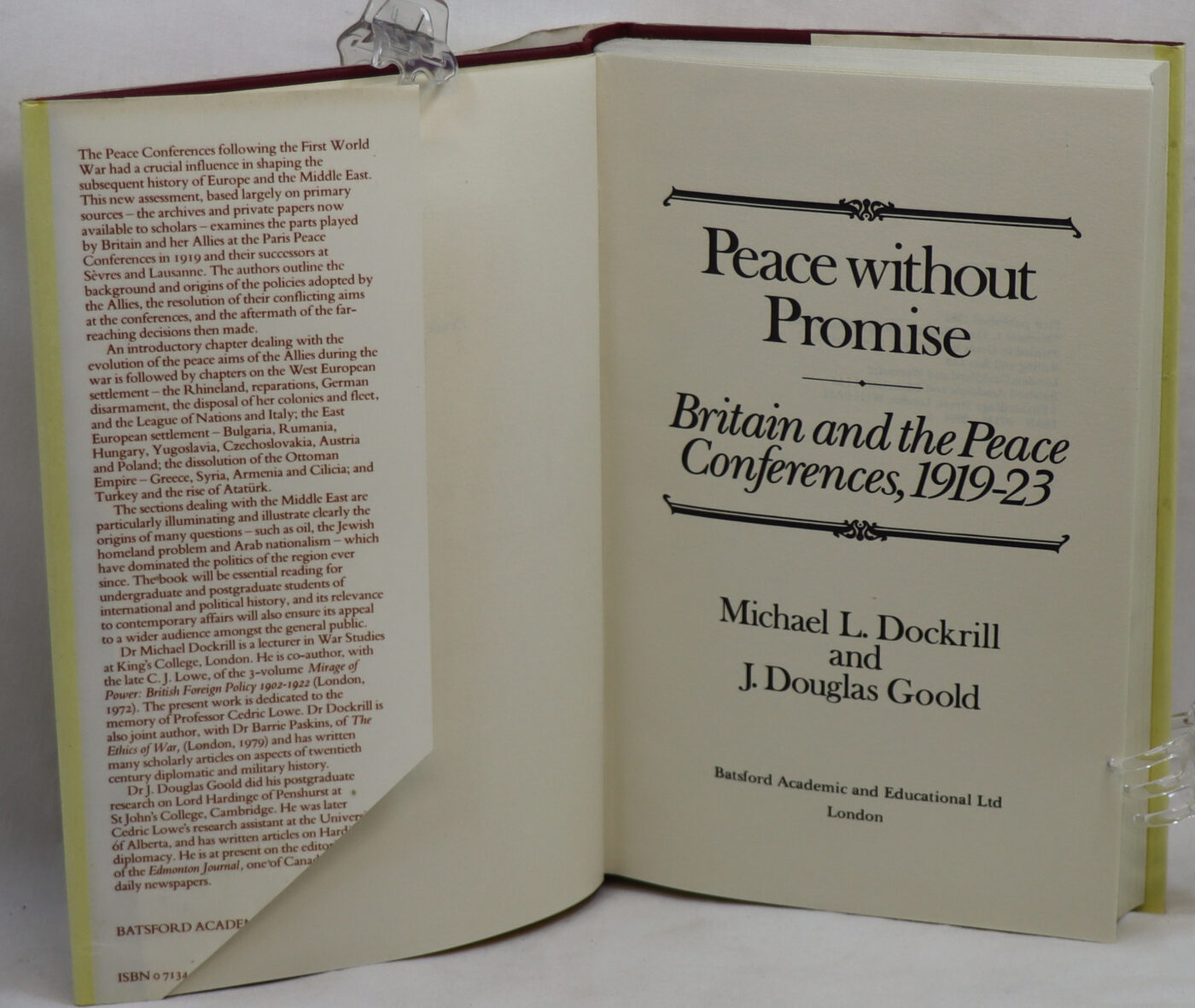 Peace without Promise: Britain and the Peace Conferences 1919-23. - Image 2