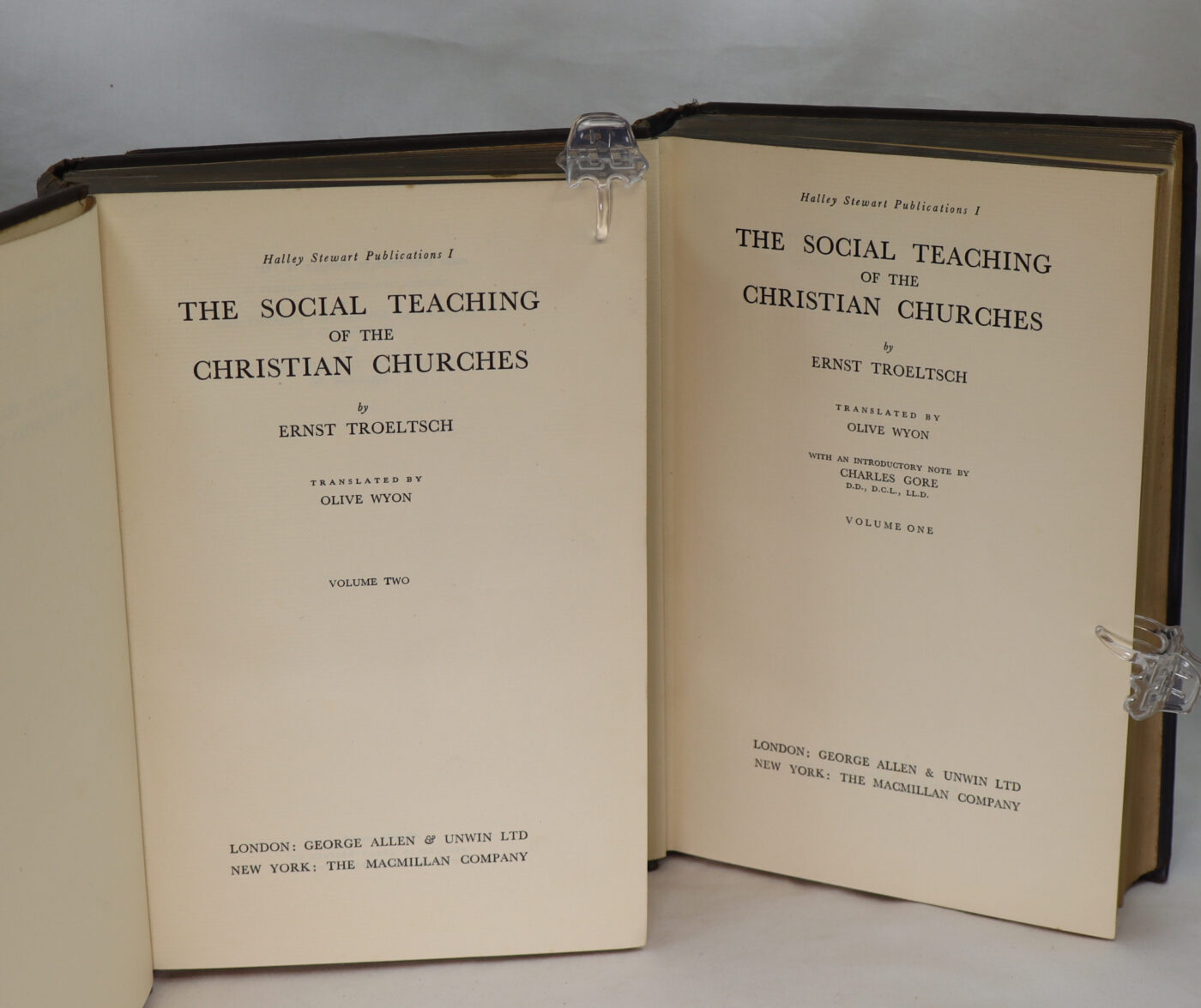 The Social Teaching of the Christian Churches. Two Volumes. - Image 2