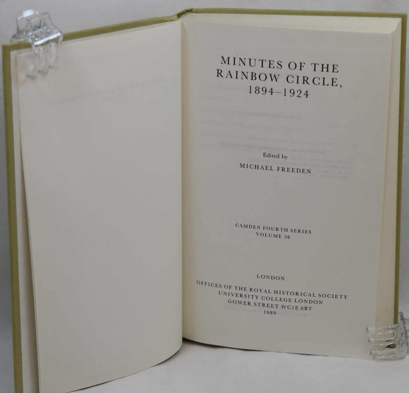 Minutes of the Rainbow Circle. 1891-1924. - Image 2